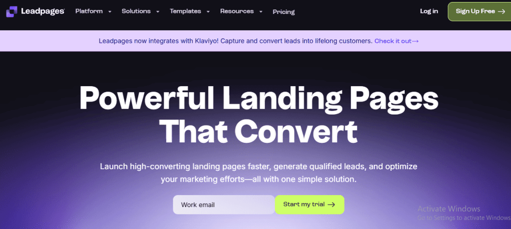 Leadpages – Landing Page Creation Made Simple