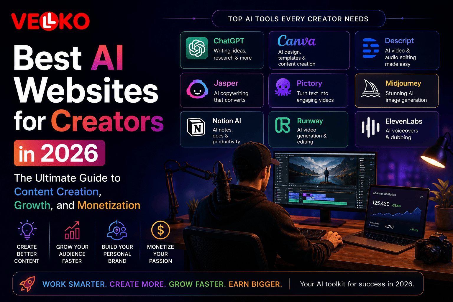 Best AI Websites for Creators in 2026: The Ultimate Guide to Content Creation, Growth, and Monetization