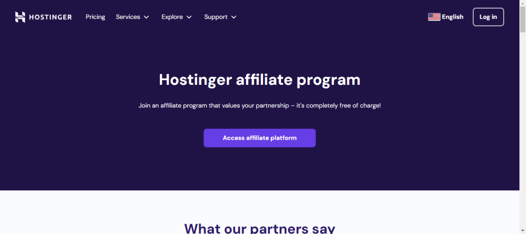 Hostinger Affiliate Program