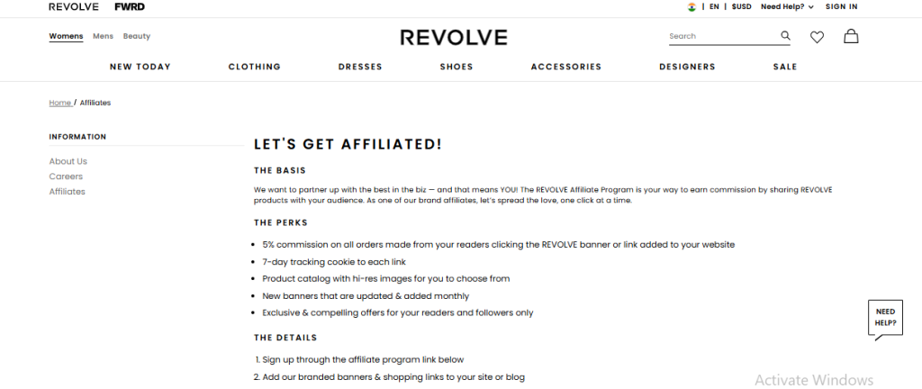 #16 Best Fashion Affiliate Programs in 2025 4 Screenshot 2025 05 06 110236