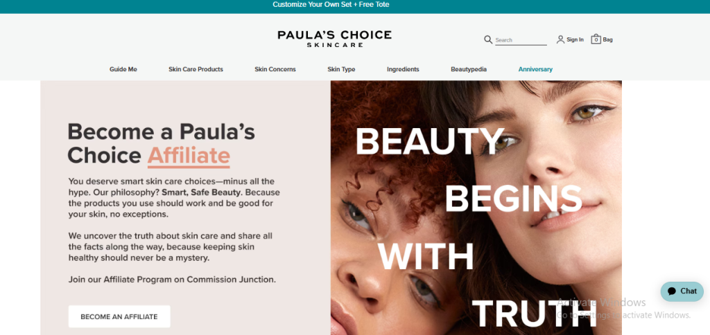 Paula’s Choice affiliate program